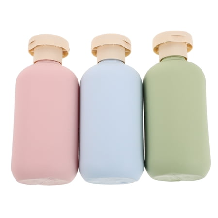 OULII 3-Pack Refillable Travel Bottles Leak-Proof Plastic Containers for Shampoo Conditioner and Toiletries Assorted Colors