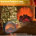 thumbnail image 5 of Fireplace Lanterns Decorative,Portable Vintage Electric Fake Fireplace Light with LED Realistic Flame Effect USB Rechargeable Battery Powered Fire Lamp Indoor Outdoor Decoration (Semicircle), 5 of 15