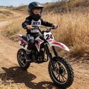 SYX MOTO MK 40cc 4-Stroke Gas Powered Mini Dirt Bike for Kids & Youth, Fully Automatic Entry-Level Off-Road Pit Bike with Speed Governor, Pull Start, Red