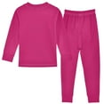 thumbnail image 2 of joogoo Deep Pink 2 Piece Long Sleeve Tee and Pants Cotton Pajama Set 5Y, 2 of 7