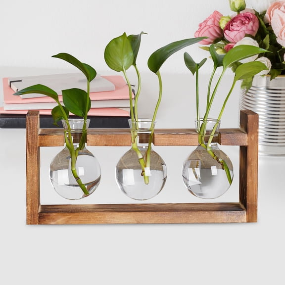 MERRYHAPY Merryhapy Ball Vase Transparent Hydroponic Plant Container Modern Decor 1Set