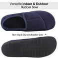 thumbnail image 4 of LongBay Men's Memory Foam Diabetic Slippers Comfy Warm Plush Fleece Arthritis Edema Swollen House Shoes, 4 of 8