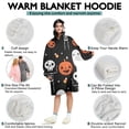 thumbnail image 5 of Wearable Oversized Blanket,Halloween Pumpkin Skull Pattern Wearable Blanket Hoodie for Adults,Cozy Hooded Blankets with Super Pockets,Super Warm Fuzzy Pullover for Women & Men, 5 of 6