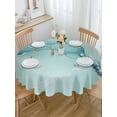 thumbnail image 2 of Round Tablecloth Turquoise Marble Texture Waterproof Oil Proof Polyester Table Cloth Cover Decor for Home Dining Outdoor,Patio,Parties, 54" Dia. Modern Abstract Watercolor Art, 2 of 9