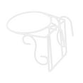 thumbnail image 2 of DYNWAVECA Railing Flower Pot Hanging Basket Hanging Railing Planter Multifunctional Iron Art over The Rail Potted Display Rack for Deck D, 2 of 10