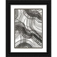 thumbnail image 1 of Uppsala Studio 14x18 Black Ornate Wood Framed with Double Matting Museum Art Print Titled - Abstract Ink, 1 of 4