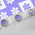 thumbnail image 4 of Manfei Geometric Flower Floral Black Out Curtains,Cute Cartoon Cherry Curtains Pack of 2 (42x63 Each),Purple White Bedroom Curtains For Teens,Breathable Home Decor, 4 of 6