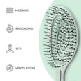 thumbnail image 2 of Detangle Hair Brush for Women & Men - Does not Pull - Straightening Brushes for Straight & Curly Hair - Unique Spiral Detangling Hairbrush - Green, 2 of 4