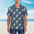 thumbnail image 5 of Picia Space Puppy Gentle Cotton Regular Fit Short Sleeve Casual Hawaiian Shirt for Men-Large, 5 of 8