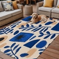 thumbnail image 5 of Outdoor Rug 3x5ft Abstract Blue Flowers Large Area Rug Simple Style Indoor Outdoor Carpet Outdoor Rugs Mats for Patio Camping,RV,Front Door, Outside Decor, 5 of 9