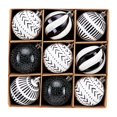 thumbnail image 1 of Adornos navideños, decoración de Hannah, 9 quilates, negro y blanco, 1 of 6