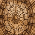 thumbnail image 1 of Ahgly Tapis d'Intérieur Lavable en Machine Carré Transitionnel Rouge Brun, 6 Pieds Carré, 1 of 7