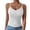 White, variant on V Neck Crop Cami Tops for Women Wireless Built-in Bra Ruched Front Solid Colors Slim Fit