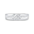 thumbnail image 2 of FB Jewels 10kt White Gold Mens Round Diamond Wedding Band Ring 1/8 Cttw Size 13, 2 of 4