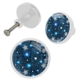 thumbnail image 2 of 4 Pcs Abstract Blue Stars Tiles Knobs for Kitchen Cabinet Cupboard Dresser Bookcase Drawer Pulls Handles Round Home Decor, 2 of 5