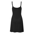 thumbnail image 2 of Made by Johnny Women's V-Neck Spaghetti Strap Tunic Short Dress M BLACK, 2 of 6