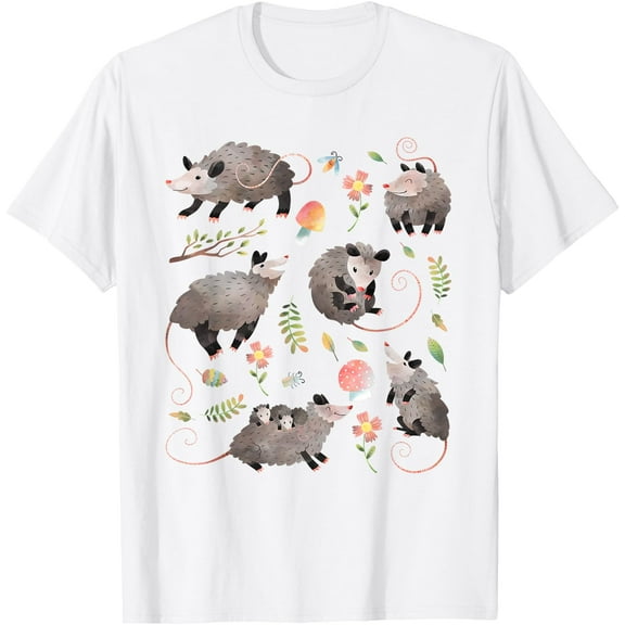 Possum Opossum Lover Owner Cottagecore Cute Kawaii Unisex T-Shirt for Men Women Kids Toddler