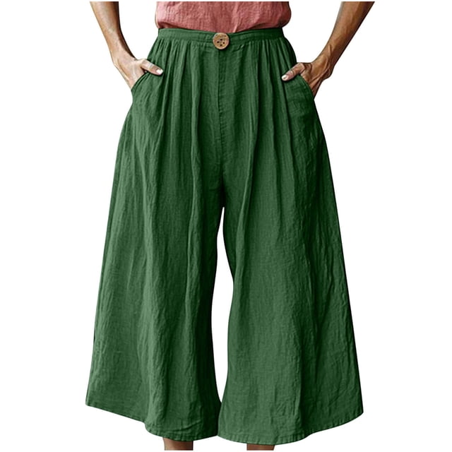 FNFYFH Clearance Ladies Plus Size Casual Long Linen