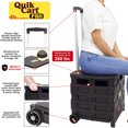 thumbnail image 3 of dbest products Quik Cart Pro Collapsible Handcart with Lid Seat Stool, Black, 3 of 6