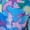 Bright Watercolor Floral, variant on Women's Side-Tie Swim Tee Rash Guard With Built-In Bra