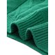 thumbnail image 5 of Suéteres de punto de cable de INSPIRE CHIC para mujer con diseño asimétrico y cuello alto de manga larga, 5 of 6