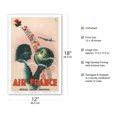 thumbnail image 2 of Réseau Aérien Mondial (World Air Network) - France - Vintage Airline Travel Poster by Vinci c.1937 - Master Art Print (Unframed) 12in x 18in, 2 of 4