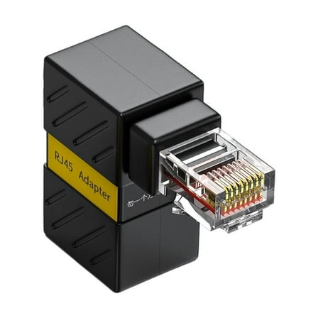 90 Degree Ethernet Extenders RJ45 Male to Female Adapters for Cat6 Cables