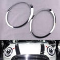 thumbnail image 2 of for 2007-2015 R55 R56 R57 R58 R59 ABS Chrome Silver Headlight Trim Ring 51137149905, 2 of 5