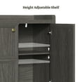 thumbnail image 5 of SICOTAS 33.7"W Sideboard Buffet Cabinet Set of 2, Farmhouse Accent Cabinet with Doors and Adjustable Shelf, Small Modular Storage Cabinet for Entryway, Living Room, Kitchen, Grey Oak, 5 of 12