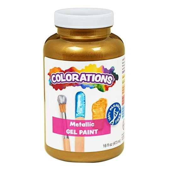 Colorations Paraben-Free Metallic Gel Paint, Copper - 16 oz.