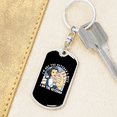 thumbnail image 6 of To My Wife  Veteran Wife Stainless Steel or 18k Gold Premium Swivel Dog Tag Keychain, 6 of 16