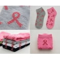 thumbnail image 4 of 12-Pairs Women's Ankle Athletic Low Cut Socks Colorful Solid Lightweight Casual Socks Pink Ribbon, 4 of 4