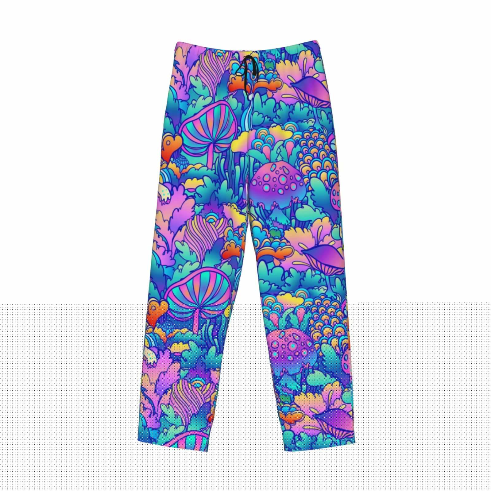 thumbnail image 4 of Kll Mens Pajama Pants For Men,Mens Lounge Pants,Funny Gifts For Men,Men'S Pajama Bottoms-Colorful Mushrooms, 4 of 9