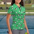 thumbnail image 3 of Aplkyhs Bird Women's Golf Shirt Short Sleeve Golf Cloth Lightweight Golf Tennis Shirts with Collar Top Breathable Fabric Machine Washable Suitable for Golf Enthusiasts, 3 of 7