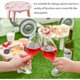 thumbnail image 5 of Mesa de vino plegable al aire libre, mesa de picnic redonda, bandeja para aperitivos y queso, copa de vino, 5 of 5