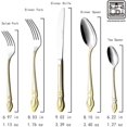 thumbnail image 3 of HOMEHUT 40-Pieces Flatware Set - Gold Cutlery Set Service for 8 People, 18/10 Premium Stainless Steel Silverware Cutlery, 24 Karat Gold-plated, 254G, 3 of 8