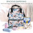 thumbnail image 4 of Yiaed Retro Butterfly Print Multi-Function Travel Backpack Nappy Bags, Nursing Bag, Fashion Mummy, Roomy Waterproof for Baby Care, Stylish and Durable, 4 of 5