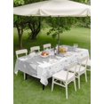 thumbnail image 3 of Outdoor Tablecloth with Umbrella Hole and Zipper, Grey Christmas Rectangle Table Cloth 60x84 Inch Waterproof Tablecloth, Xmas Elk Tree Snowflake Forest Picnic Table Cover for Patio Camping, 3 of 7