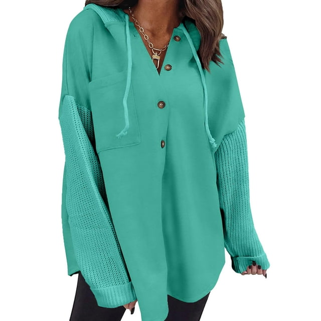Sudadera con capucha SHEWIN Oversized para mujer verde menta