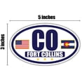 thumbnail image 3 of Flag of Colorado / American Flag Oval 3M Vinyl Bumper Sticker Decal | Navy & Gold Fort Collins, CO Sticker Vinyl Decal, 3 of 3