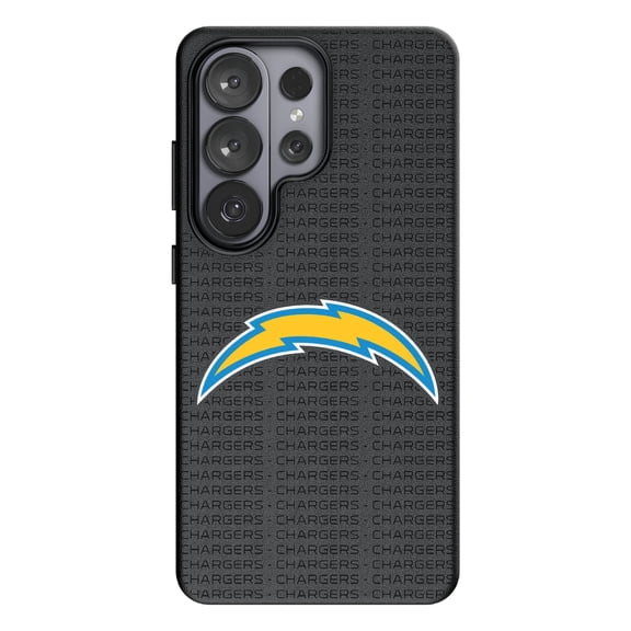 Keyscaper Los Angeles Chargers Text Backdrop Galaxy Magnetic Bump Case