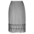 thumbnail image 4 of Besolor Half Slips for Women Elastic Waist Underskirt Dress Extender Lace Trim Knee Length Midi Skirt, 4 of 7
