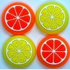 JenDore Orange & Yellow Fruit 4Pcs Silicone Thumb Grip Caps for Nintendo Switch / NS Lite