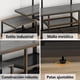 thumbnail image 5 of Mueble para TV Moderno con Soporte, Mesa de TV Grande con 2 Mesas Auxiliares Extraíbles Centro de Entretenimiento para Televisor de hasta 75 Pulgadas, Mueble para Television, Sala, Dormitorio, 5 of 8