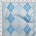thumbnail image 4 of oneOone Cotton Poplin Medium Blue Fabric Argyle Sewing Material Print Fabric By The Yard 56 Inch Wide, 4 of 4