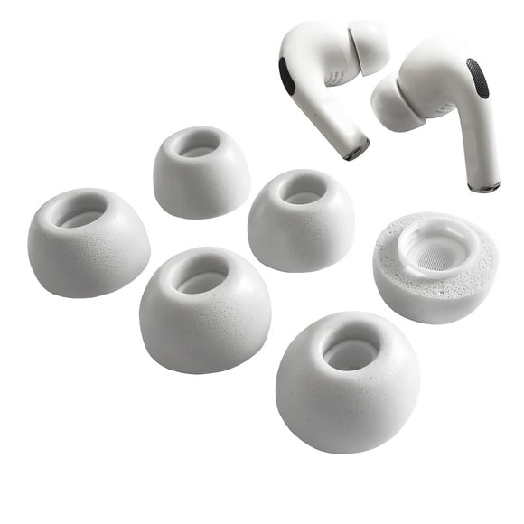 Almohadillas Luckvan de espuma para AirPods Pro/Pro2, 3 pares, blancas