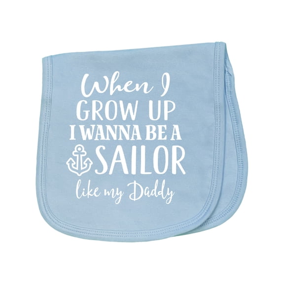 Inktastic Future Sailor Like Daddy Baby Burp Cloth
