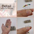 thumbnail image 2 of Alfileres de costura, 250 piezas de alfileres rectos de 1,5 pulgadas con cabeza de cristal de bola de colores para tela, joyería, manualidades y proyectos de costura, 2 of 5