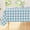 Aquamarine & White, variant on Oval Table Cloth, Waterproof Vinyl Tablecloths with Flannel Backing, Wipeable Buffalo Plaid Table Cover for Dining, Indoor and Outdoor (Black & White, 60"x84")