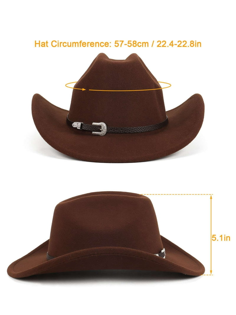 Women 09-Brown Polyester Premium Quality Classic Roll Up Fedora Hat (Size:S-M) Deago Western Cowboy Hat for Men Women Classic Roll Up  main image 4